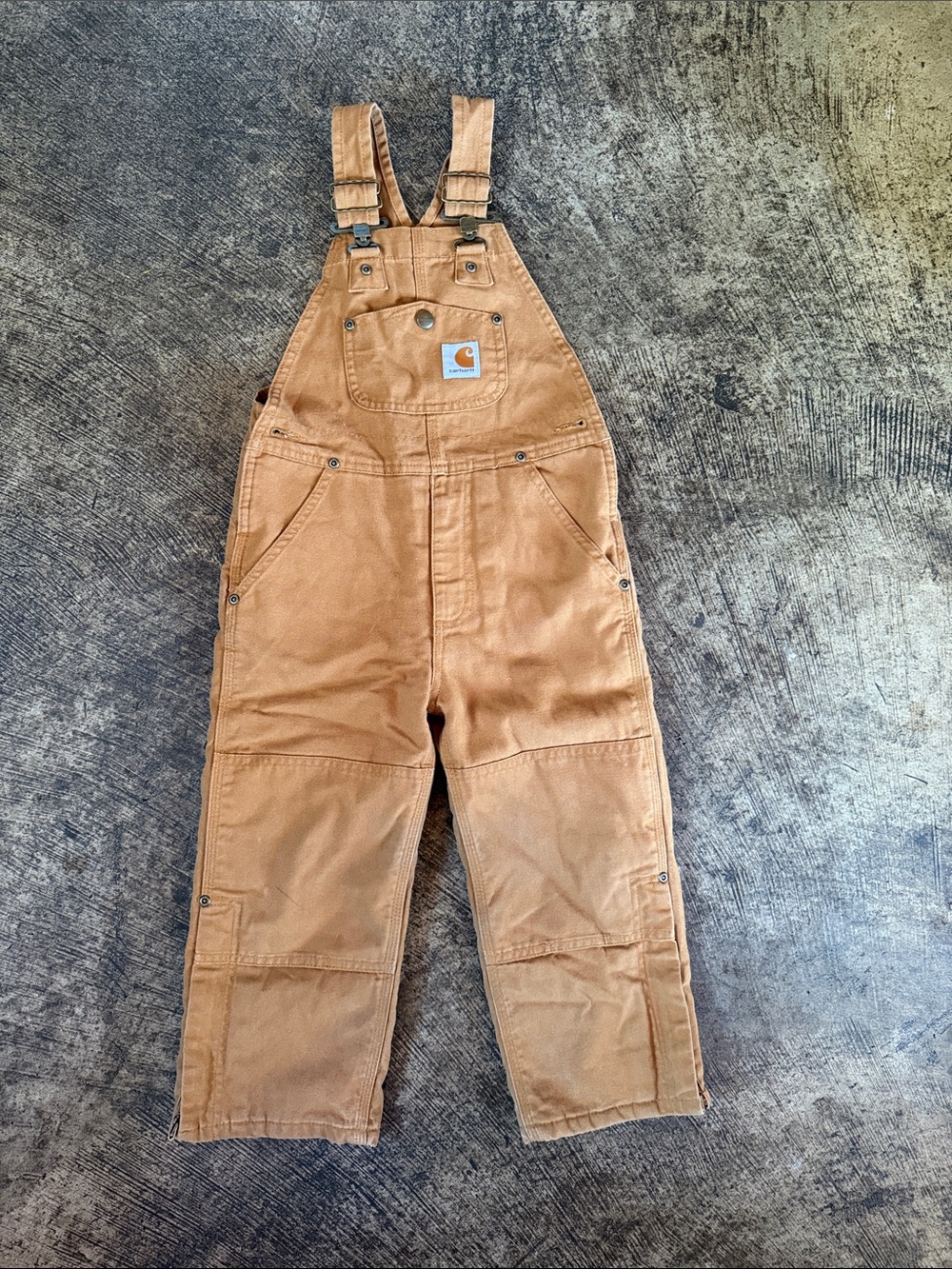 Carhartt Kids Tan Duck Bib Overalls